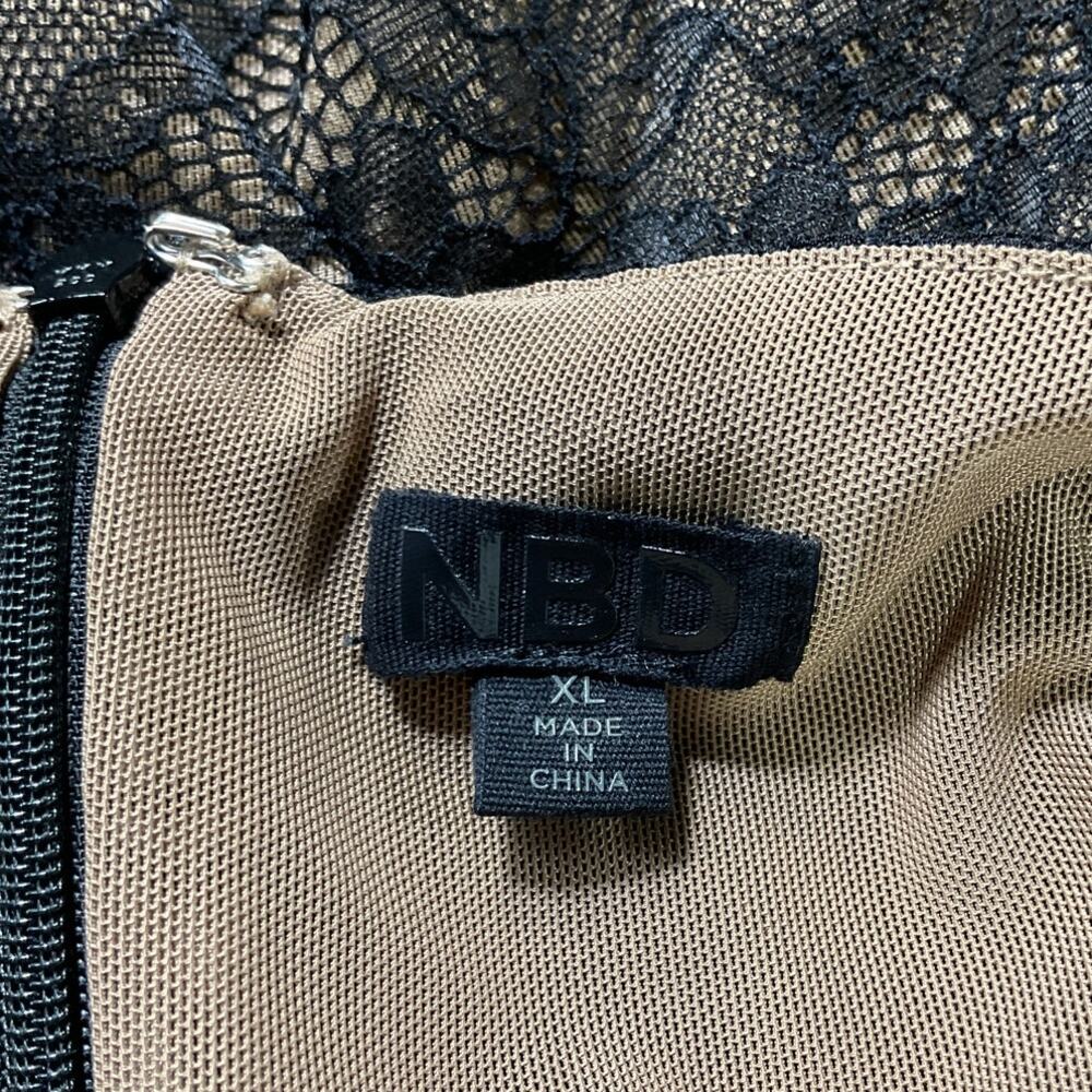 Nbd Lace Black Kiara Mini Dress Size XL - Picture 4 of 5
